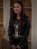Luna Bold and the Beautiful Leather Rhinestone Jacket