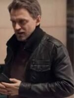 Lupin Captain Romain Laugier Black Leather Jacket