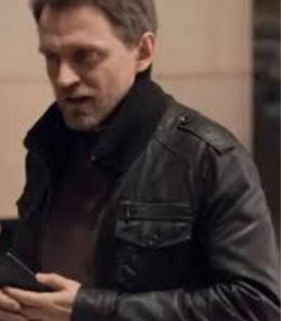 Lupin Captain Romain Laugier Black Leather Jacket