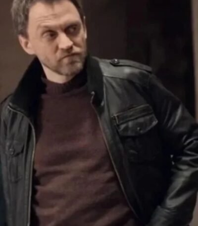 Lupin Captain Romain Laugier Black Leather Jacket