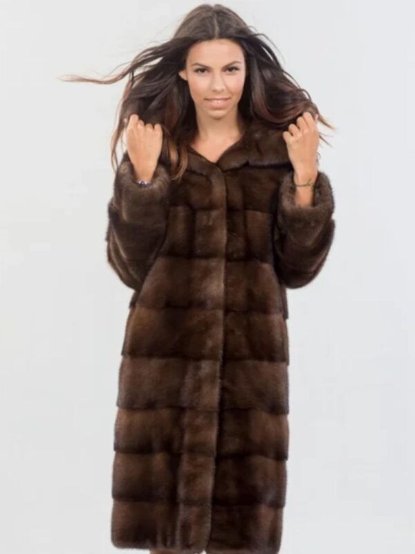 Lydia Brown Mink Fur Coat