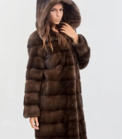 Lydia Brown Mink Fur Coat