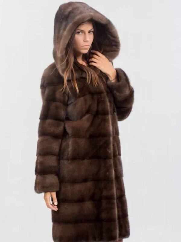 Lydia Brown Mink Fur Coat