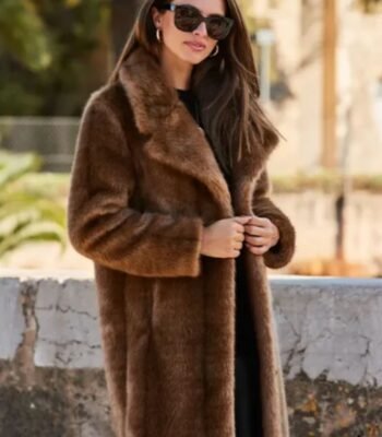 Lyra Genuine Mink Fur Brown Coat