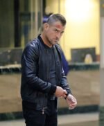 MacGyver Jack Dalton Bomber Black Leather Jacket