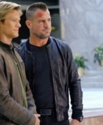 MacGyver Jack Dalton Bomber Black Leather Jacket