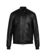 MacGyver Jack Dalton Bomber Black Leather Jacket