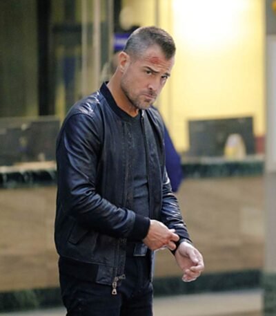 MacGyver Jack Dalton Bomber Black Leather Jacket