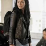 Macgyver S05 Riley Davis Biker Leather Hooded Jacket