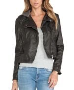 Macgyver S05 Riley Davis Biker Leather Hooded Jacket