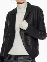 Madchen Amick Riverdale Alice Cooper Leather Black Blazer