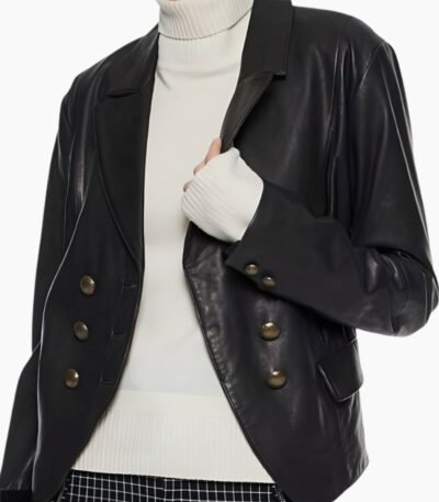 Madchen Amick Riverdale Alice Cooper Leather Black Blazer