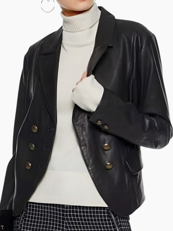Madchen Amick Riverdale Alice Cooper Leather Black Blazer