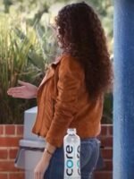 Madison Pettis He’s All That Brown Leather Jacket