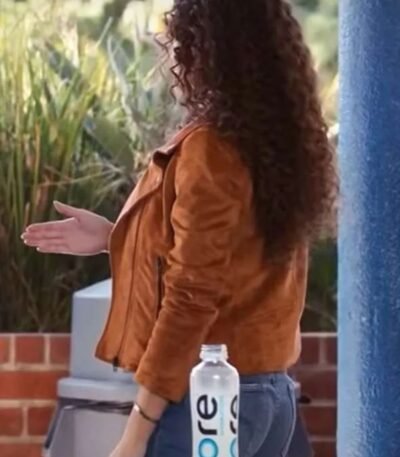 Madison Pettis He’s All That Brown Leather Jacket