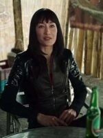 Maggie Q The Protege Anna Black Leather Jacket