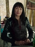 Maggie Q The Protege Anna Black Leather Jacket