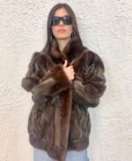 Magnus Vintage Mink Fur With Real Leather Coat
