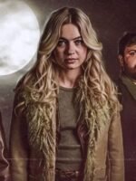 Maisie The Sacrifice Game 2023 Beige Leather Coat