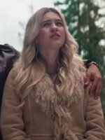 Maisie The Sacrifice Game 2023 Beige Leather Coat