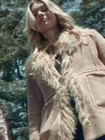 Maisie The Sacrifice Game 2023 Beige Leather Coat