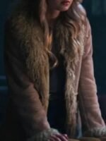 Maisie The Sacrifice Game 2023 Beige Leather Coat