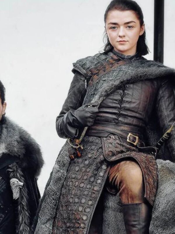 Maisie Williams Game Of Thrones GOT Leather Coat