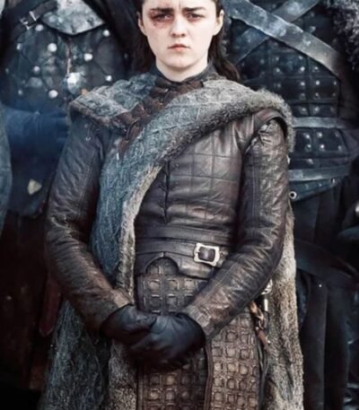 Maisie Williams Game Of Thrones GOT Leather Coat