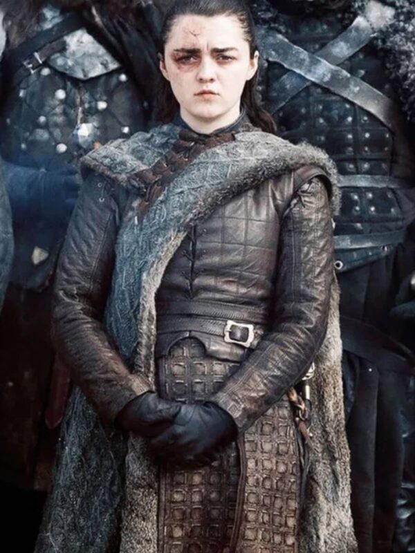 Maisie Williams Game Of Thrones GOT Leather Coat
