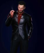 Male Nomad V Cyberpunk 2077 Black Leather Blazer