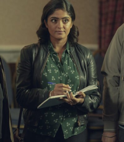 Mandeep Dhillon After Life Sandy Black Leather Jacket