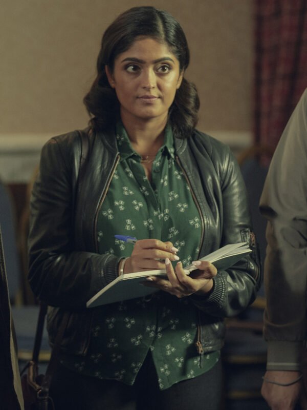 Mandeep Dhillon After Life Sandy Black Leather Jacket