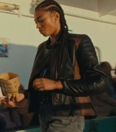 Manon Bresch Wingwomen 2023 Black Leather Jacket