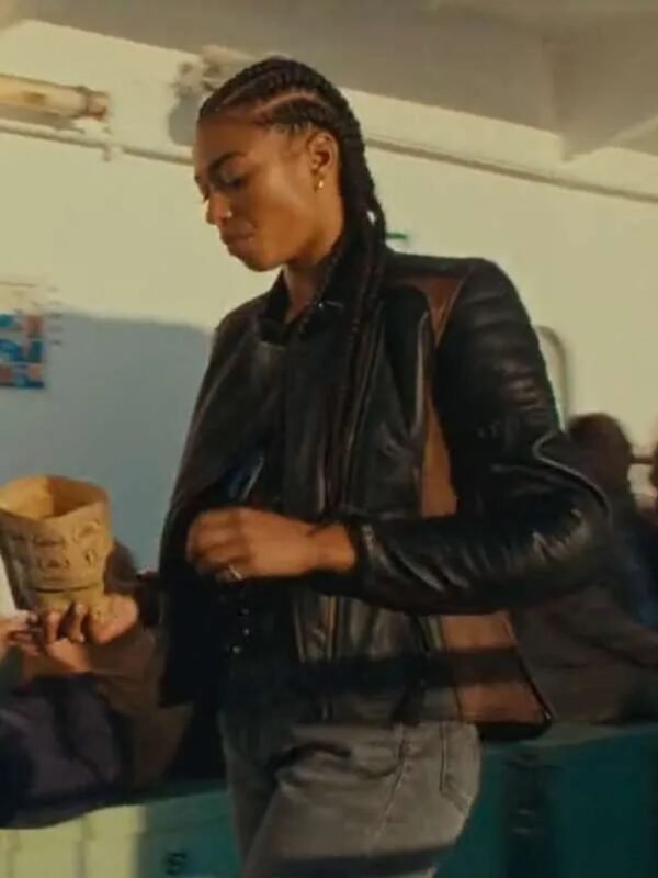 Manon Bresch Wingwomen 2023 Black Leather Jacket
