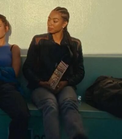 Manon Bresch Wingwomen 2023 Black Leather Jacket