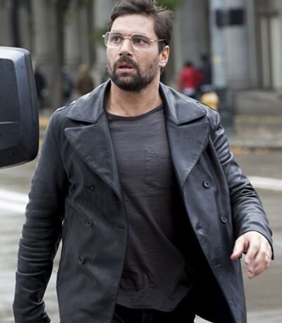 Manu Bennett Beta Test Black Peacoat