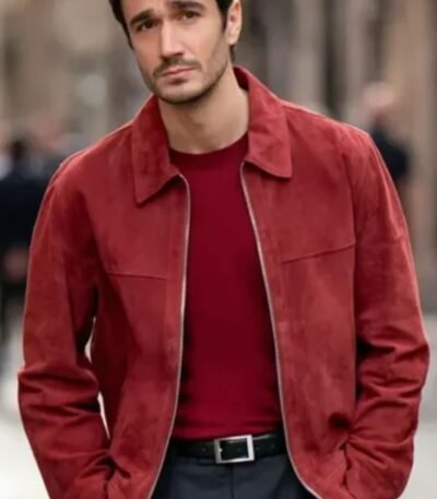 Marcello Emily in Paris Season 04 Red Suede Leather Jacket