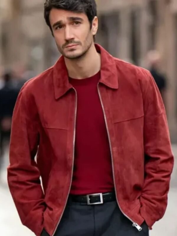 Marcello Emily in Paris Season 04 Red Suede Leather Jacket