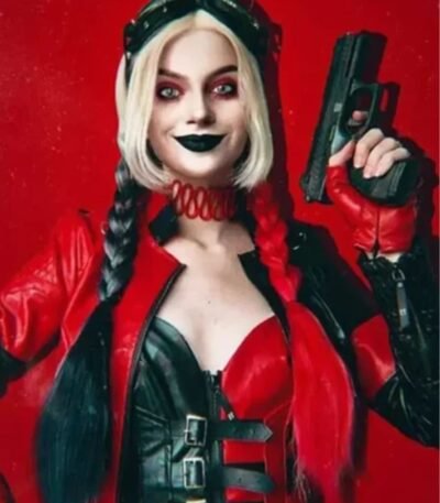Margot Robbie Harley Quinn Suicide Squad 2 Red Jacket