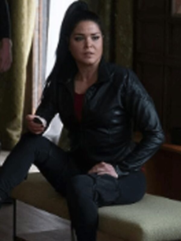 Marie Avgeropoulos King of Killers 2023 Black Leather Jacket