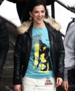 Marisa Abela Back To Black 2024 Quilted Leather Jacket