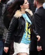 Marisa Abela Back To Black 2024 Quilted Leather Jacket