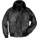 Mark US Shearling Fur G-1 Bomber Flight Jacket