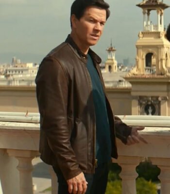 Mark Wahlberg Uncharted Brown Leather Jacket