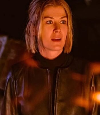 Marla Grayson I Care a Lot Leather Black Jacket
