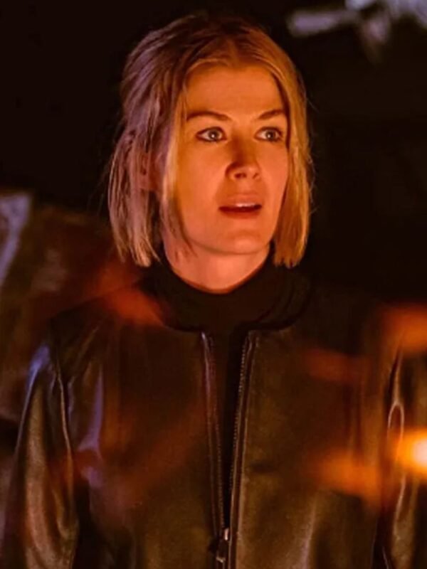 Marla Grayson I Care a Lot Leather Black Jacket