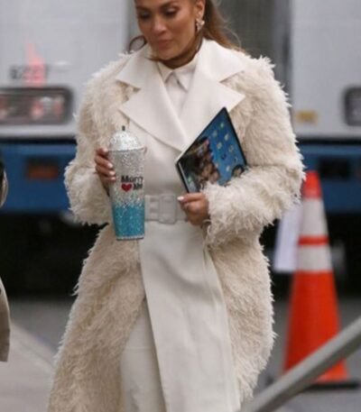 Marry Me 2022 Jennifer Lopez White Fur Coat