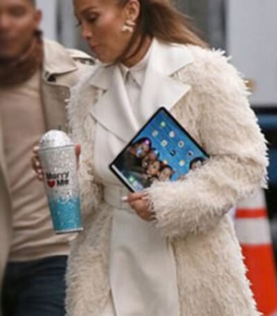 Marry Me 2022 Jennifer Lopez White Fur Coat