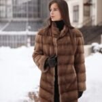 Martha Mink Fur Graceful Brown Coat