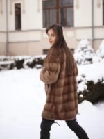 Martha Mink Fur Graceful Brown Coat